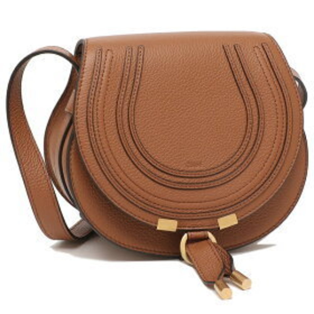 Chloe Marcie Saddle Bag Brown TAN